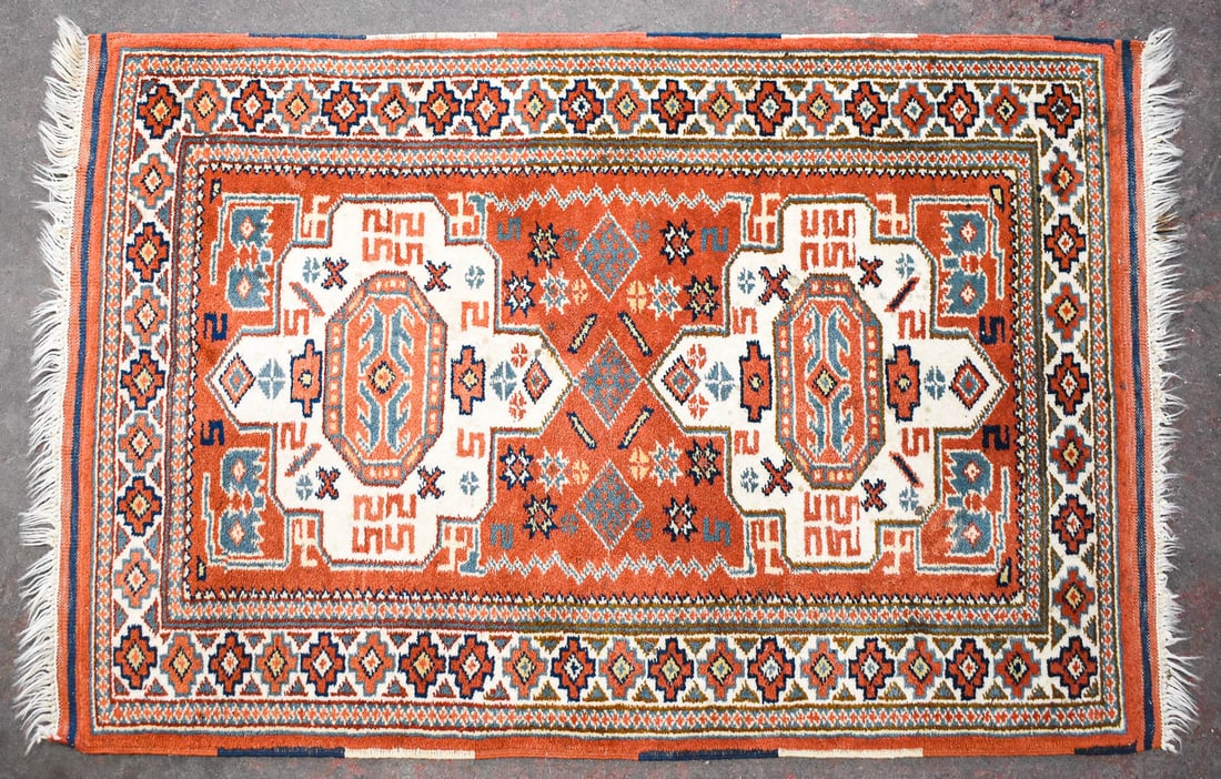 CAUCASIAN KAZAK WOOL RUG (1 of 2)
