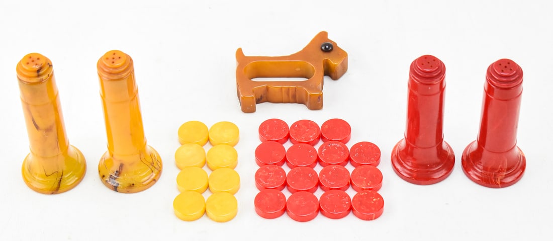 CHERRY RED & BUTTERSCOTCH BAKELITE ASSORTMENT (1 of 2)