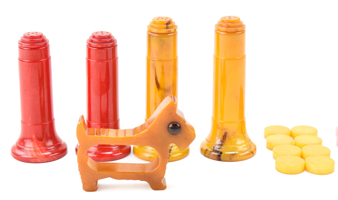 CHERRY RED & BUTTERSCOTCH BAKELITE ASSORTMENT - 2