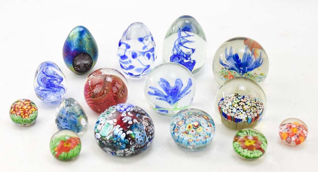 ART GLASS PAPERWEIGHTS: MURANO STYLES, SEEGERS & FEIGN, NOUROT, B. MCKINNEY, & MORE (1 of 2)