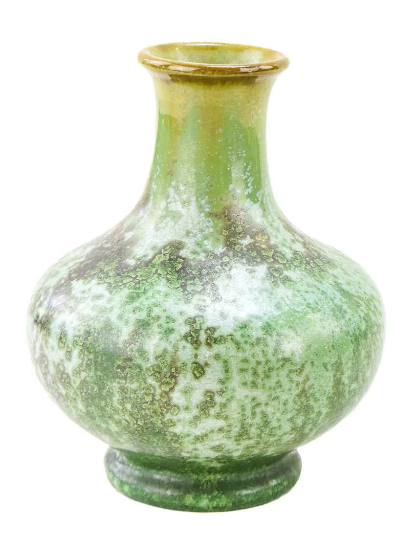 FULPER POTTERY COMPANY 'LEOPARD SKIN CRYSTALLINE' EARTHENWARE VASE (1 of 3)