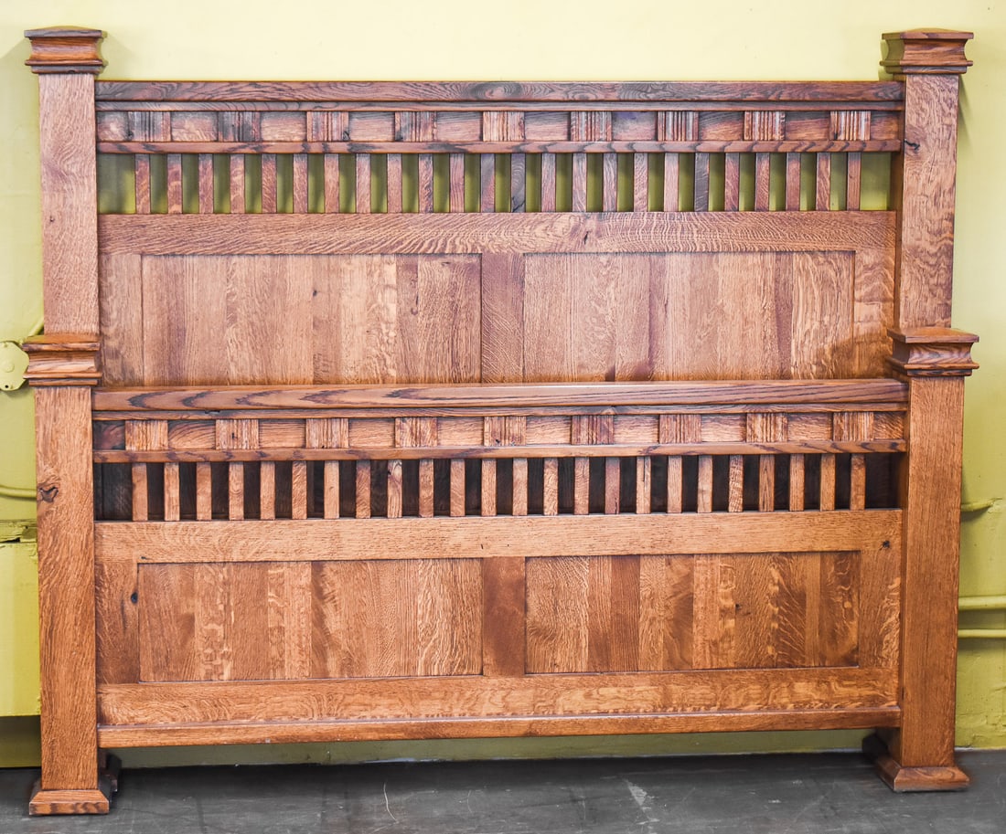AMISH ARTS AND CRAFTS KING SIZE POST BED FRAME (1 of 1)