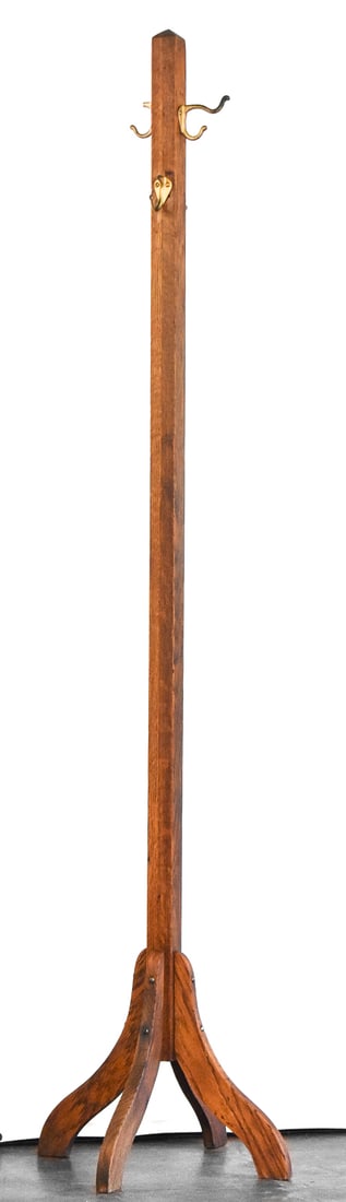 ARTS AND CRAFTS MISSION OAK COAT RACK (1 of 3)