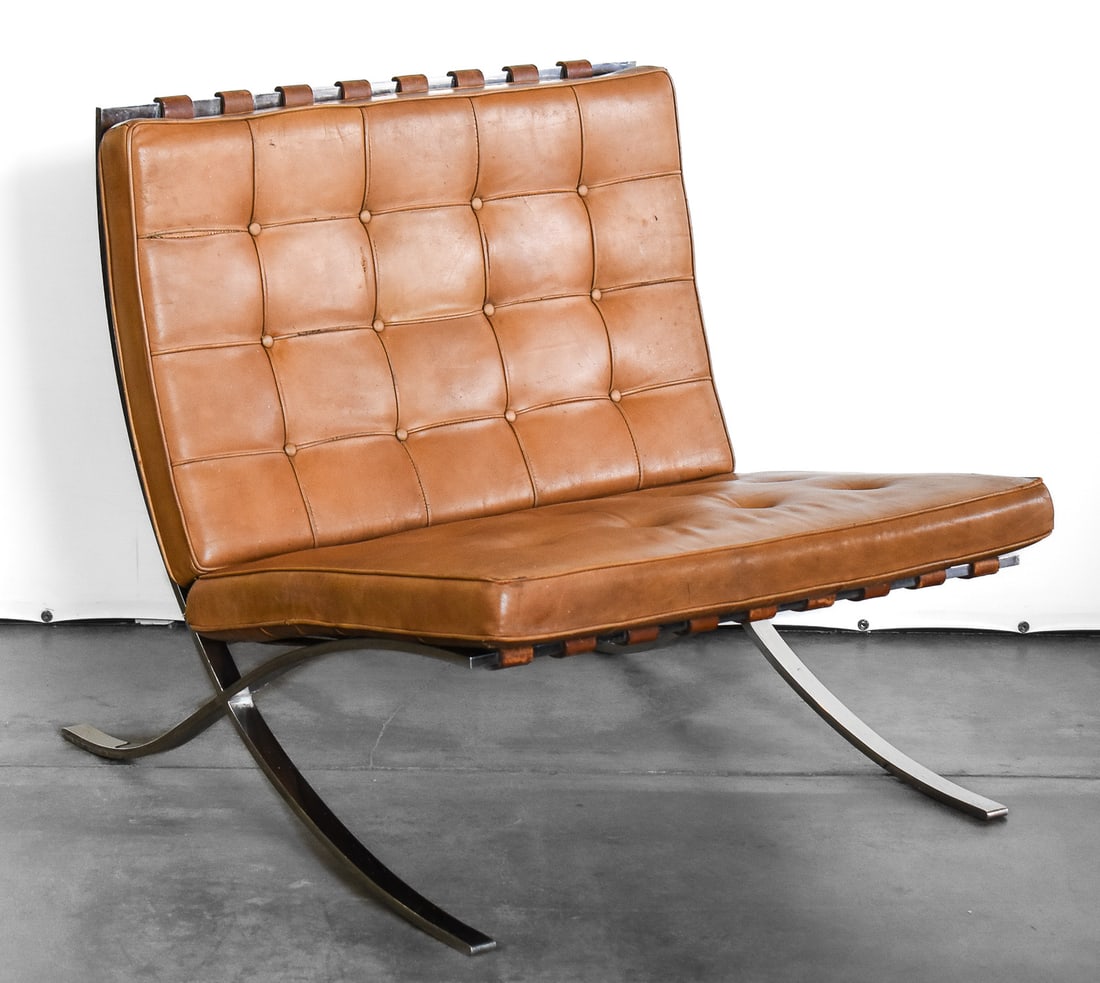 PAVILION CHAIR ATTRIBUTED TO THE KNOLL BARCELONA CHAIR (1 of 4)
