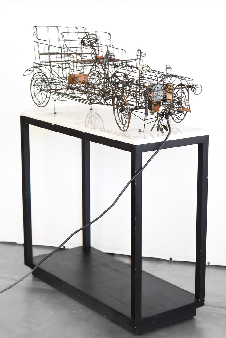 JOE POLICE, KINETIC WIRE AUTOMOBILE, CIRCA 1970s (1 of 2)