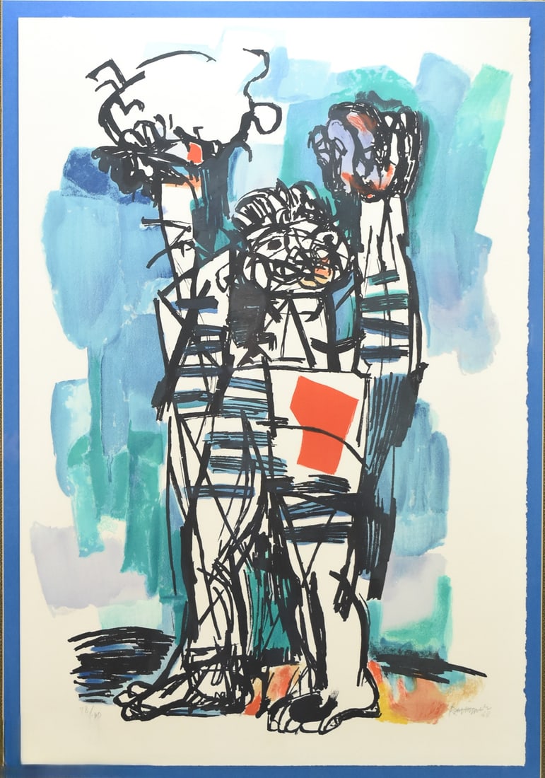 ABRAHAM RATTNER 'BOY WITH TURTLE' SIGNED SERIGRAPH - 2