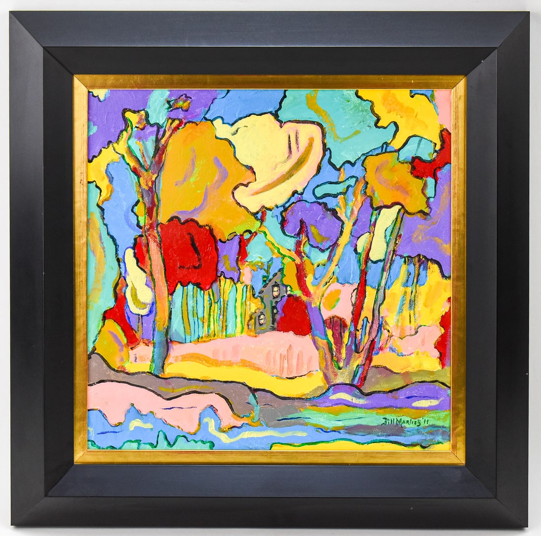 BILL MARLIEB 'ABSTRACT LANDSCAPE' ACRYLIC PAINTING (1 of 4)