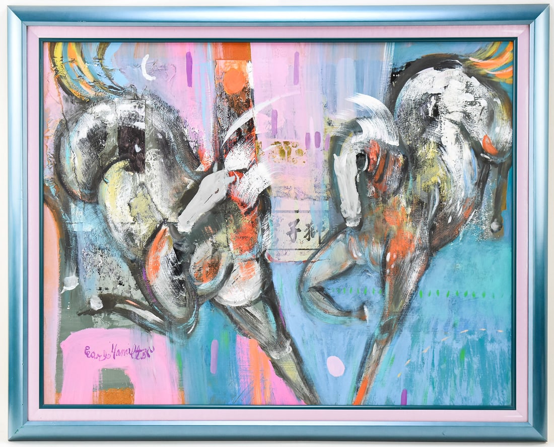 EARL HAMILTON ABSTRACT ACRYLIC PAINTING (1 of 4)