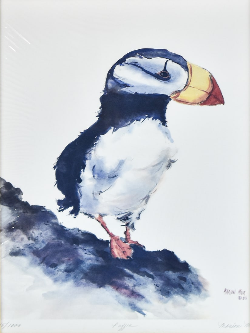 MARION MOIR 'PUFFIN' SIGNED LITHOGRAPH - 2