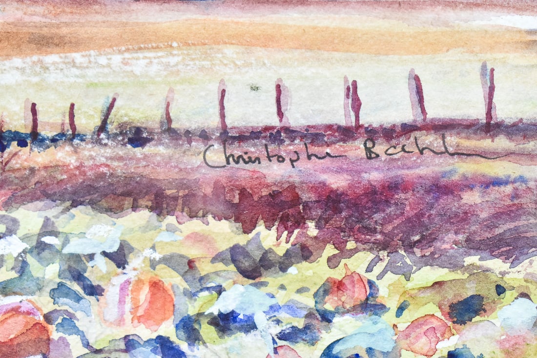 CHRISTOPHER BECHLER "THE PUMPKIN PATCH" WATERCOLOR - 3