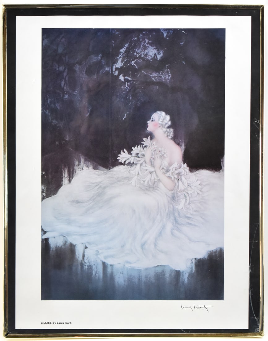 LOUIS ICART 'LILLIES' LITHOGRAPH (1 of 3)