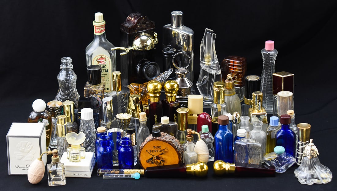 COLLECTION OF PERFUME & COLOGNE BOTTLES (1 of 4)