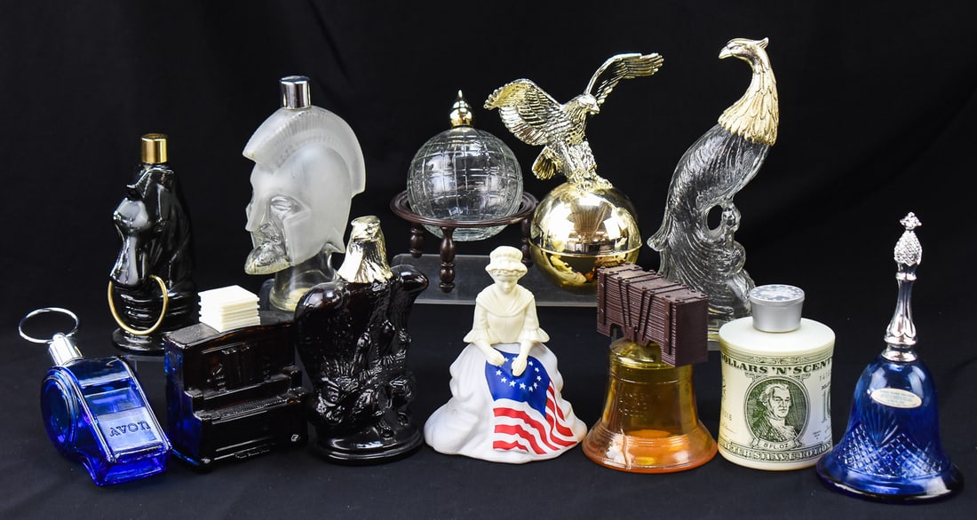 COLLECTION OF AVON FRAGRANCE BOTTLES, PERFUMED CREAM JARS, BOTTLES & MORE (1 of 6)