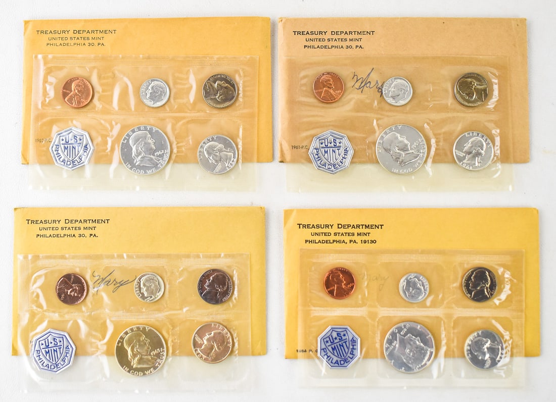 1961, 1962, 1963, & 1964 PHILADELPHIA UNCIRCULATED MINT SETS (1 of 2)