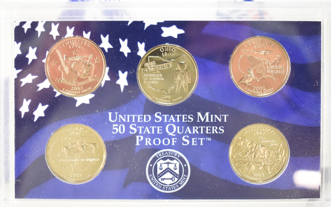 34 2002-2005 U.S. STATE QUARTERS PROOF SETS - 2