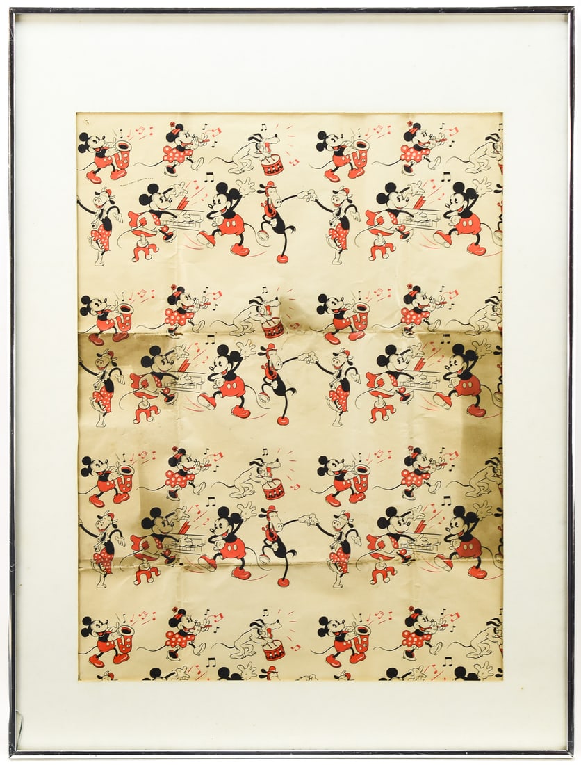 FRAMED DENNISON MFG. CO. DISNEY WRAPPING PAPER (1 of 2)