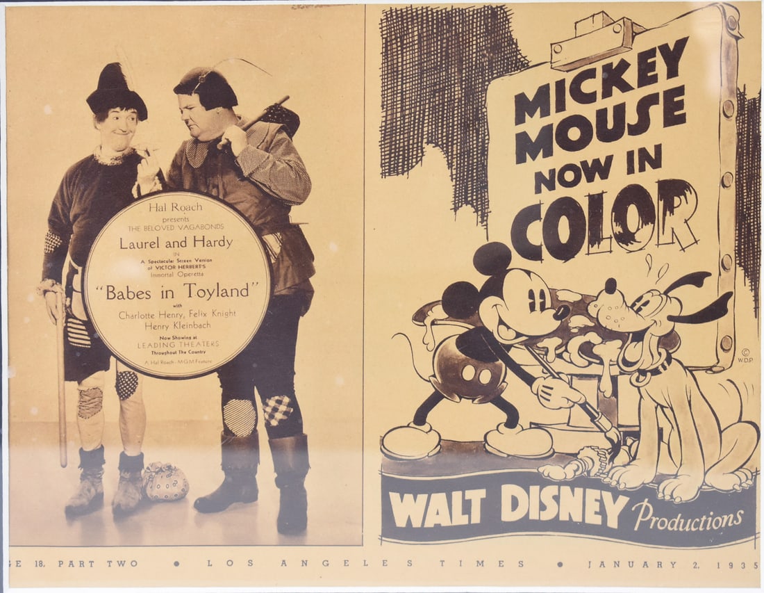 FOUR FRAMED DISNEY MEMORABILIA ITEMS - 5