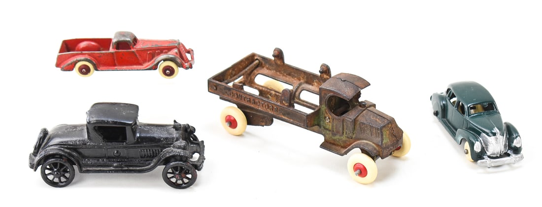 CAST IRON TRUCK & CAR TOYS: HUBLEY, A.C. WILLIAMS (1 of 2)