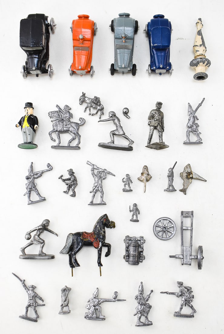 20TH CENTURY MINIATURE FIGURINES: REED & BARTON, MEYER, ERTL (1 of 3)