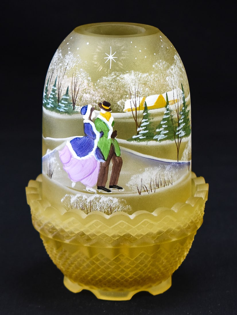 SIGNED LIMITED EDITION FENTON CHRISTMAS "STAR OF WONDER" FAIRY LAMP (1 of 4)