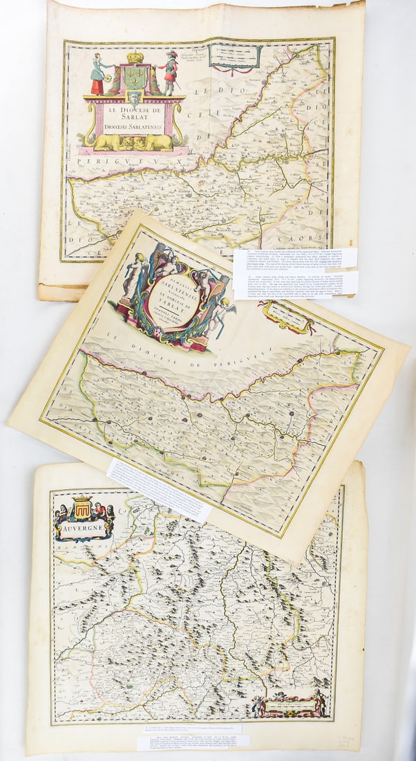 THREE 17TH CENTURY FRENCH MAPS: WILLEM BLAEU, JOANNES TURDO, HENRICI HONDIUS (1 of 7)