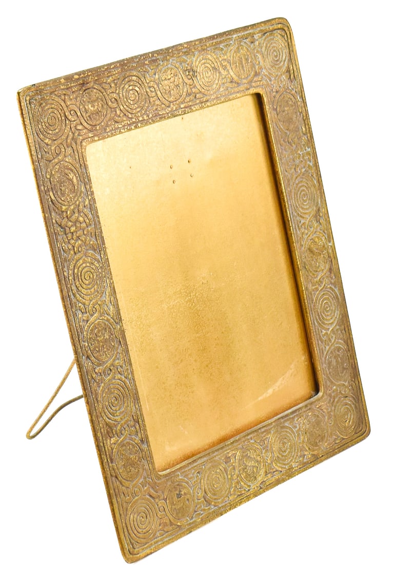 TIFFANY STUDIOS "ZODIAC" BRONZE PICTURE FRAME No. 920 (1 of 4)