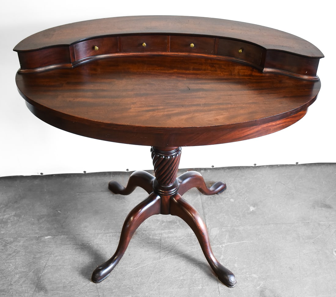 REGENCY STYLE MAHOGANY DRUM TABLE - 2