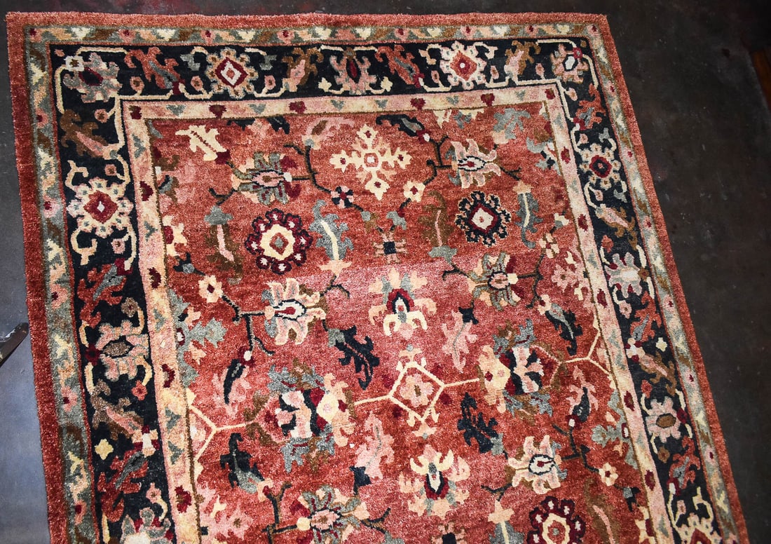 SERAPI-STYLE INDIAN WOOL AREA RUG - 3
