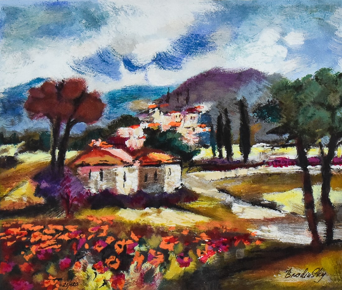 SLAVA BRODINSKY 'TUSCAN LANDSCAPE' SIGNED SERIGRAPH - 2