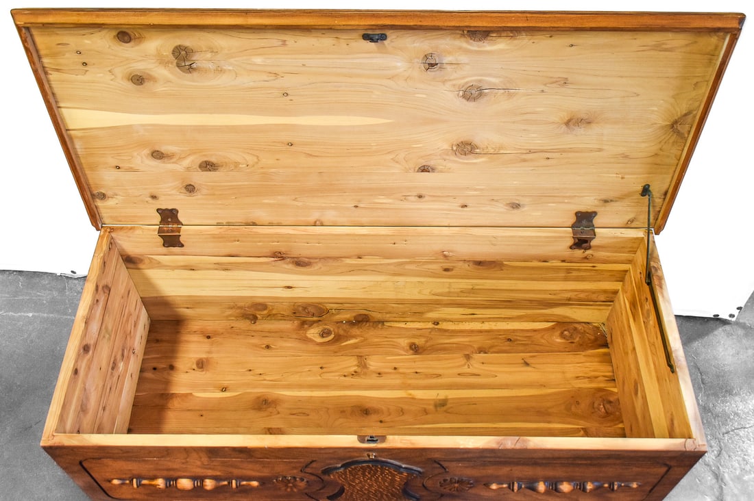 JACOBEAN STYLE CEDAR CHEST - 3