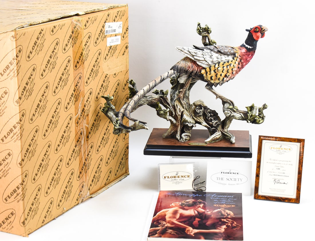 GIUSEPPE ARMANI "NATURE'S COLOURS": A 1996 signed Giuseppe Armani (listed Italian artist; 1936-2006) for Florence Sculture d'Arte "Nature's Colours" limited edition No. 83 of 1500 sculptural figurine with an original box. The item