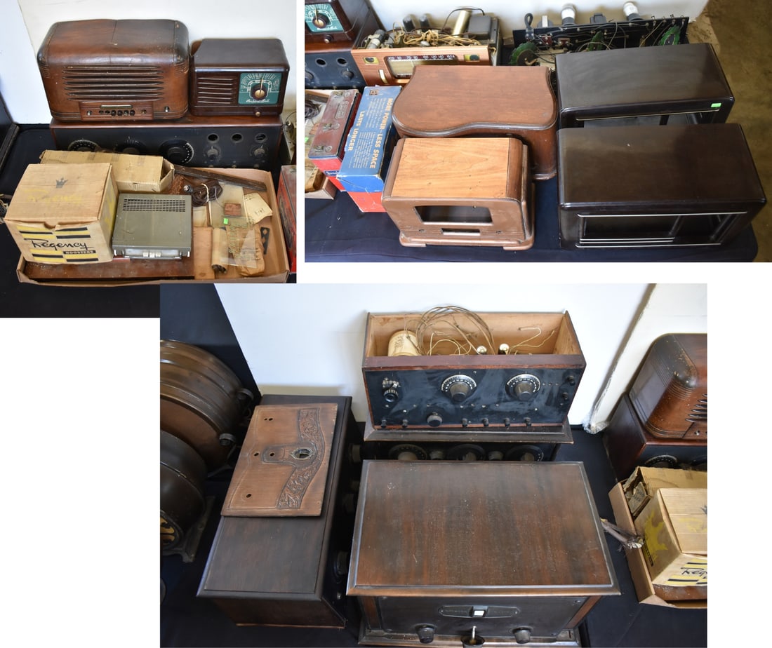 LARGE RADIO TUBE RADIO ASSORTMENT: RADIOS, PARTS, SPEAKERS, AND MORE (1 of 5)