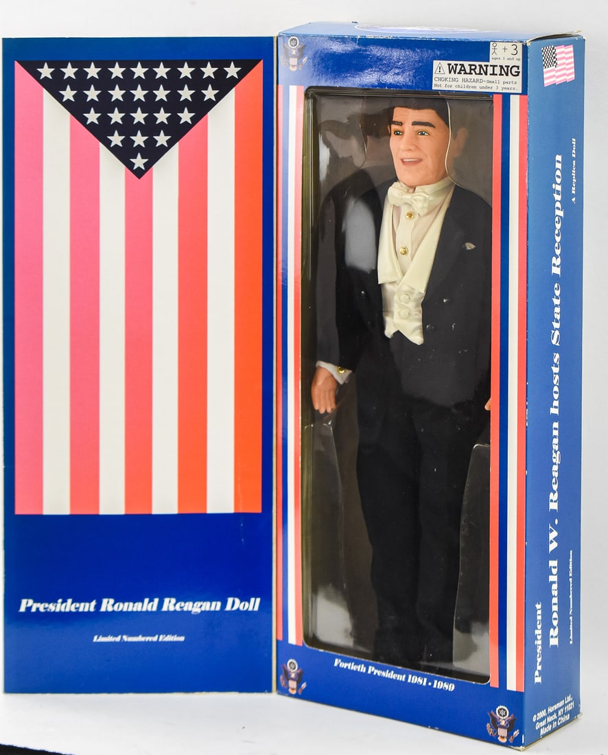 "PRESIDENT RONALD W. REAGAN HOSTS STATE RECEPTION", REPLICA DOLL BY HORSMAN (1 of 2)