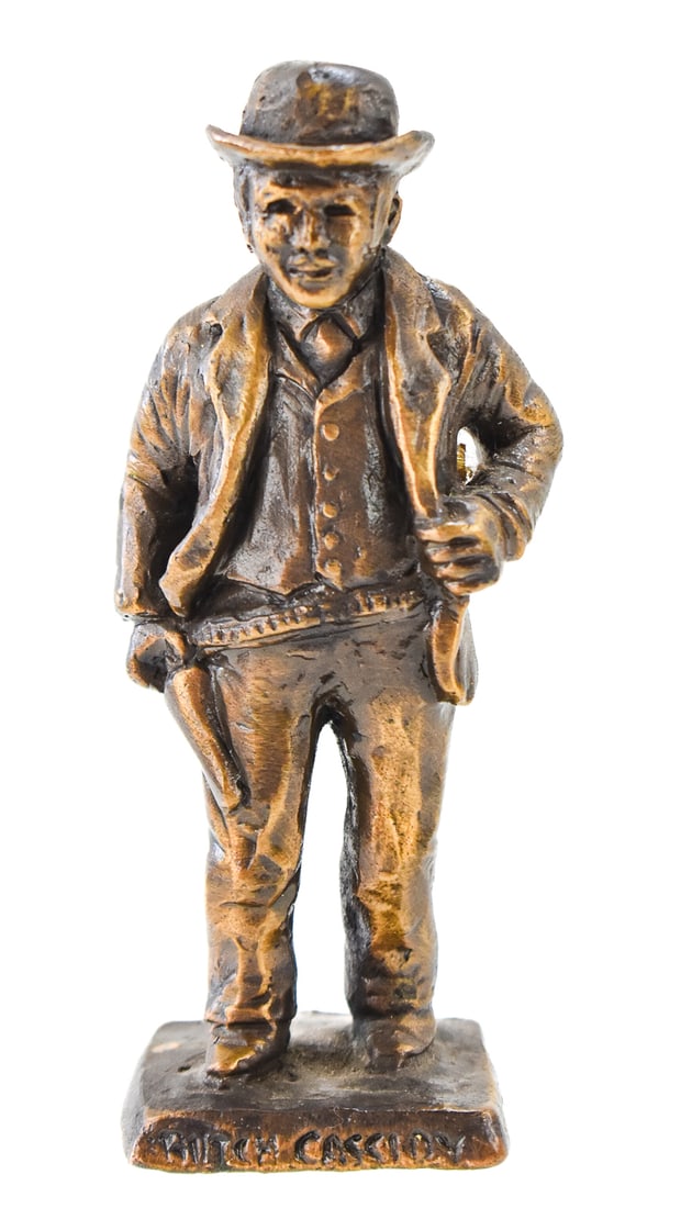 TOM KNAPP SIGNED "BUTCH CASSIDY" 5" BRONZE FIGURE (1 of 3)