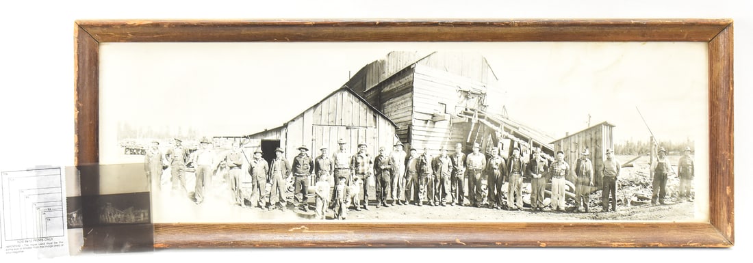 PHOTO OF THE FIRST MILL IN SISTERS OREGON: This is a photo of the first mill built in Sisters, Oregon. The picture was taken circa early 20th century. This mill burnt down soon after and was rebuilt in the 1930s-40s. Comes with the original ne