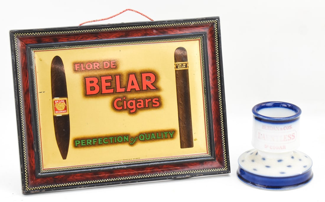 FLOR DE BELAR ADVERTISING SIGN AND MATCH STRIKER (1 of 2)