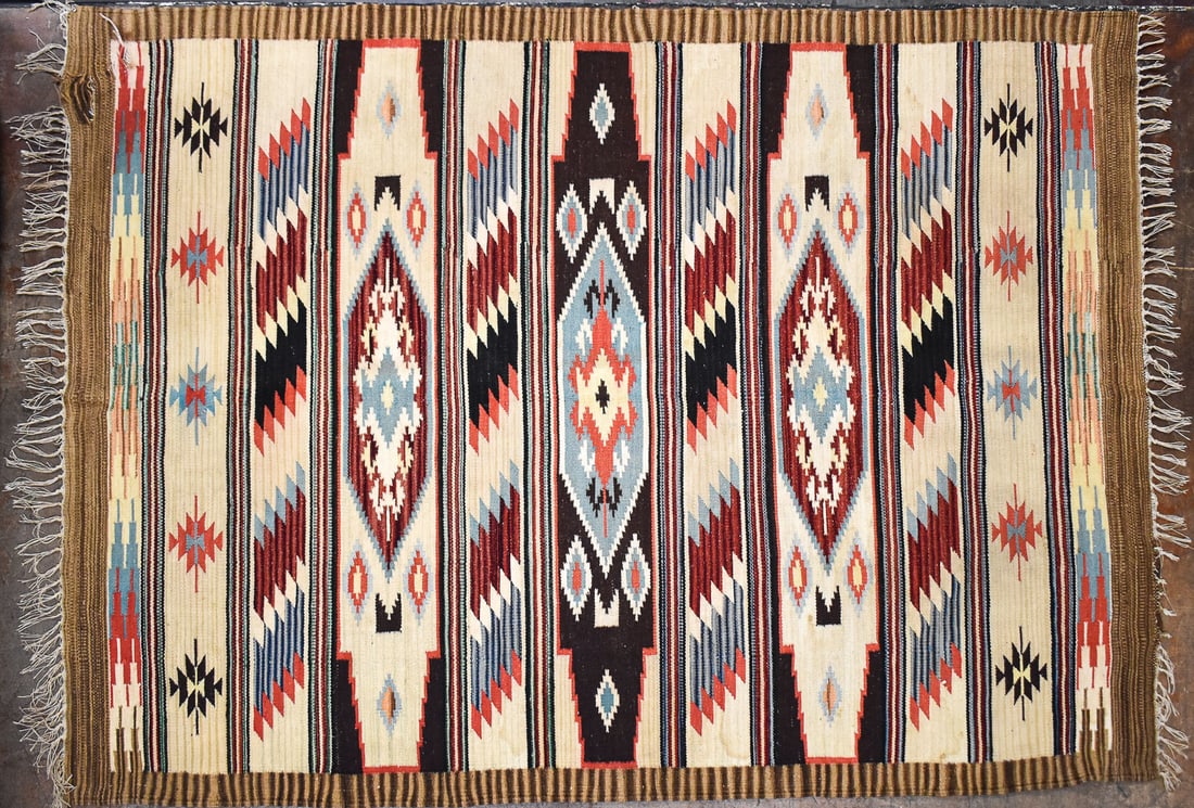 ZAPOTEC MEXICAN WOOL RUG (1 of 4)