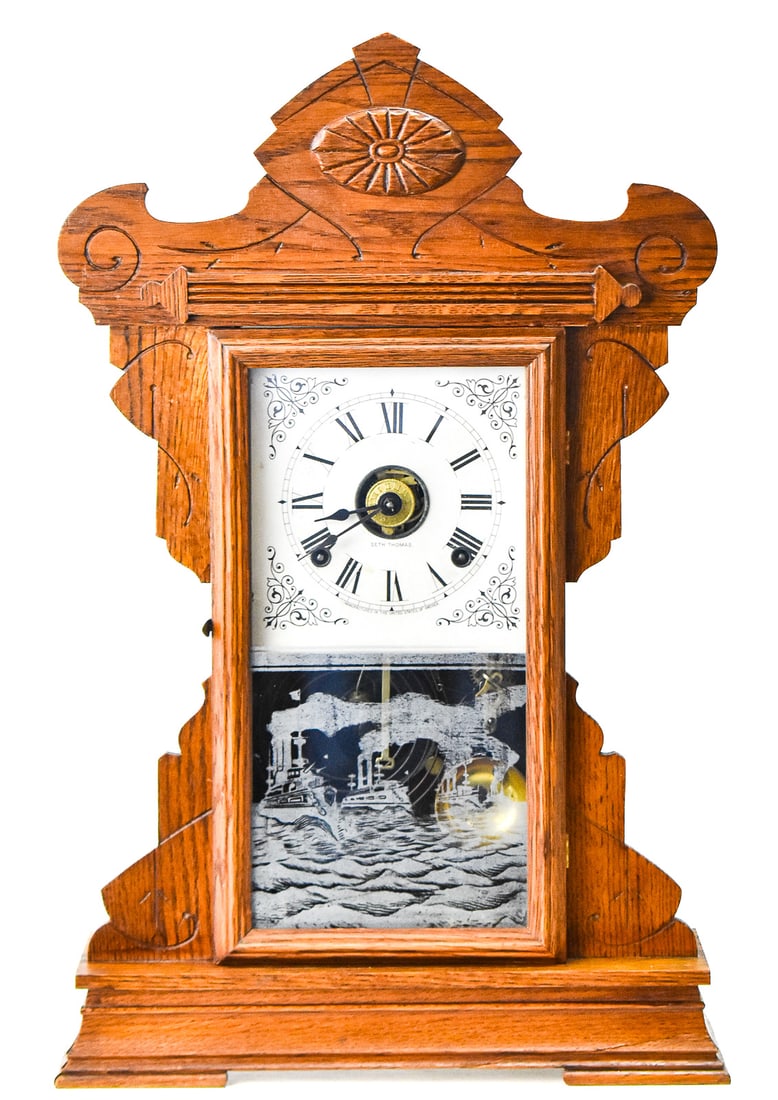 SETH THOMAS "WHITE FLEET" NO.298 B PEACE CLOCK (1 of 4)
