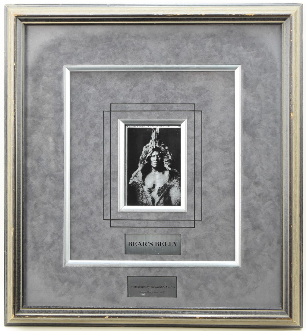 EDWARD CURTIS "BEAR'S BELLY" METAL ETCHING (1 of 4)