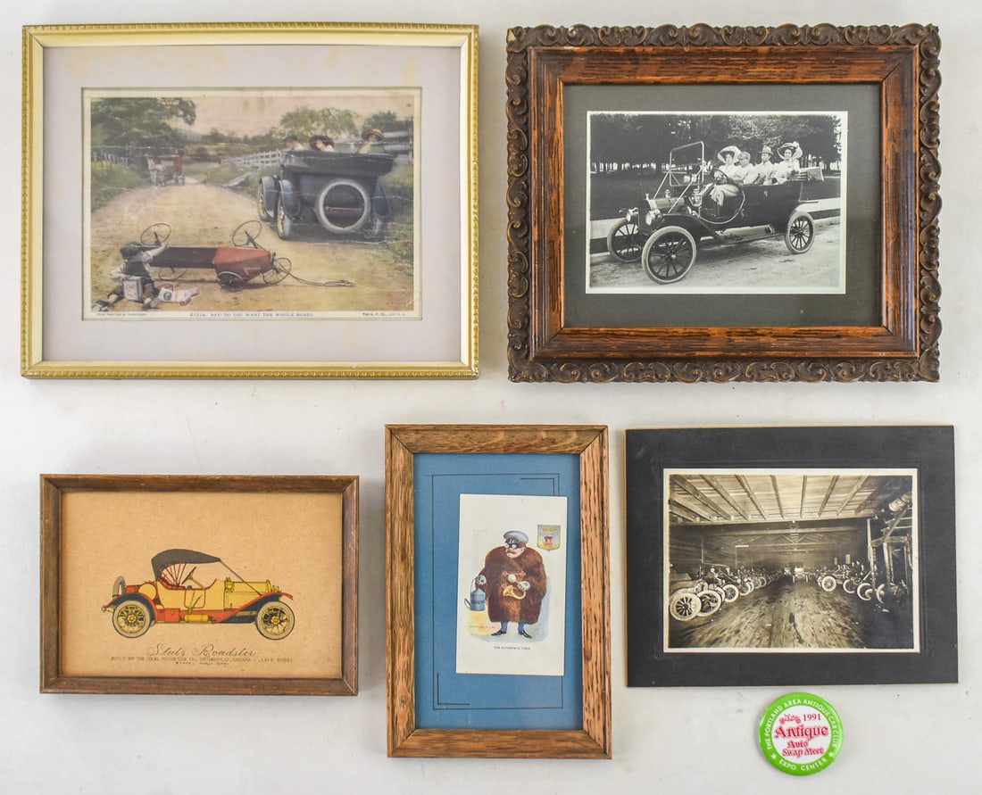 FRAMED AUTOMOBILE EPHEMERA COLLECTION (1 of 3)