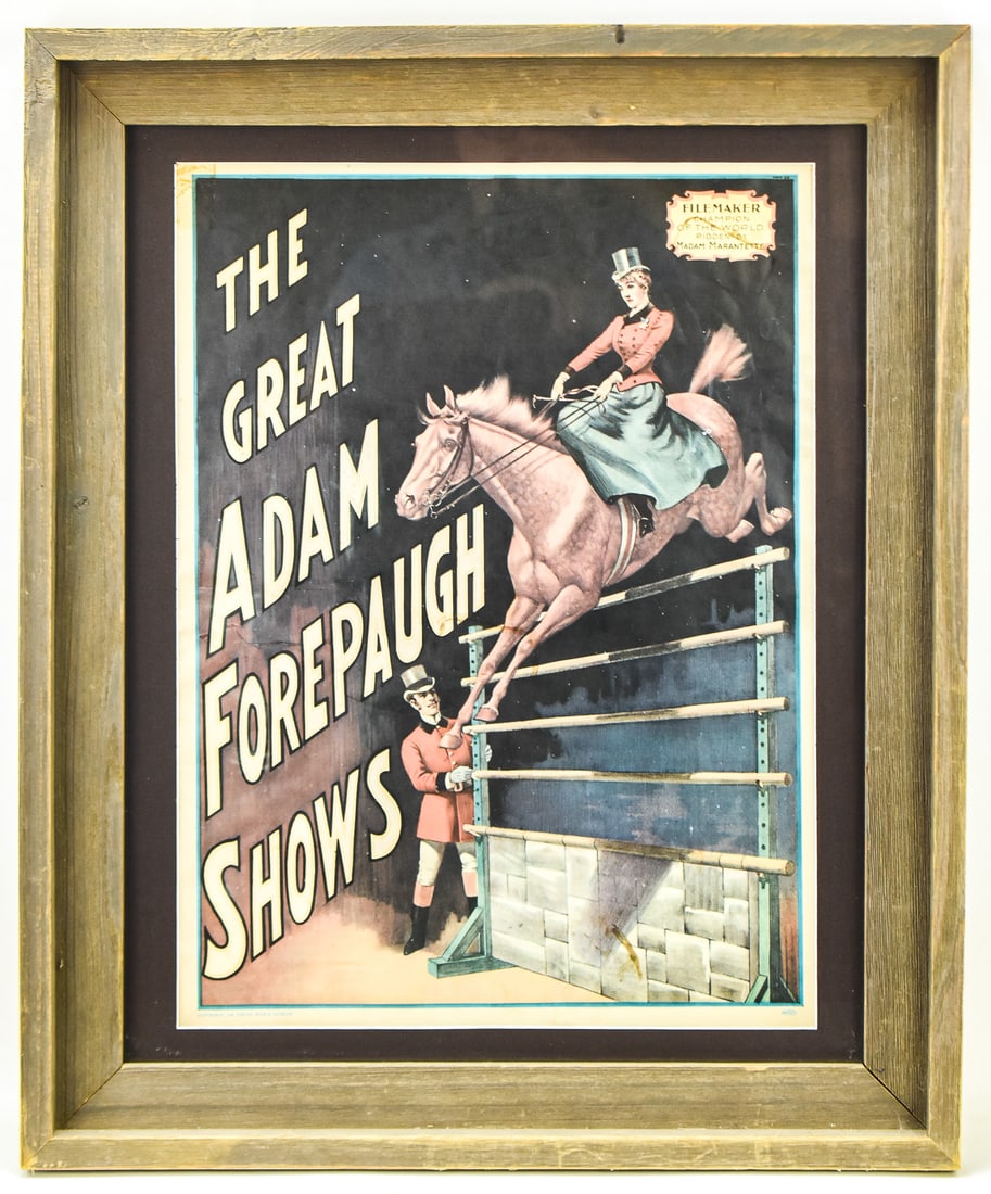 "THE GREAT ADAM FOREPAUGH SHOWS" CIRCUS WORLD MUSEUM POSTER (1 of 3)