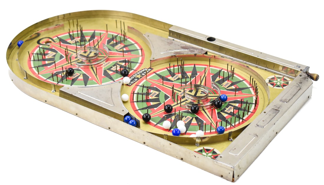 1930s LINDSTROM'S GOLD STAR TABLETOP PINBALL GAME (1 of 2)