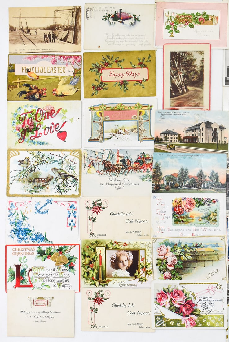 APPROXIMTELY 200 ANTIQUE POSTCARDS - 4