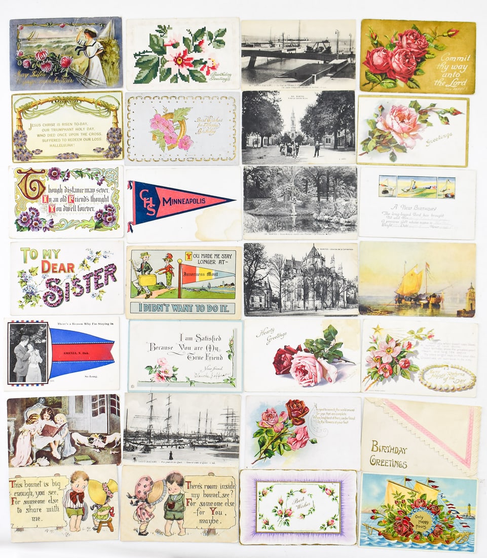 APPROXIMTELY 200 ANTIQUE POSTCARDS - 6
