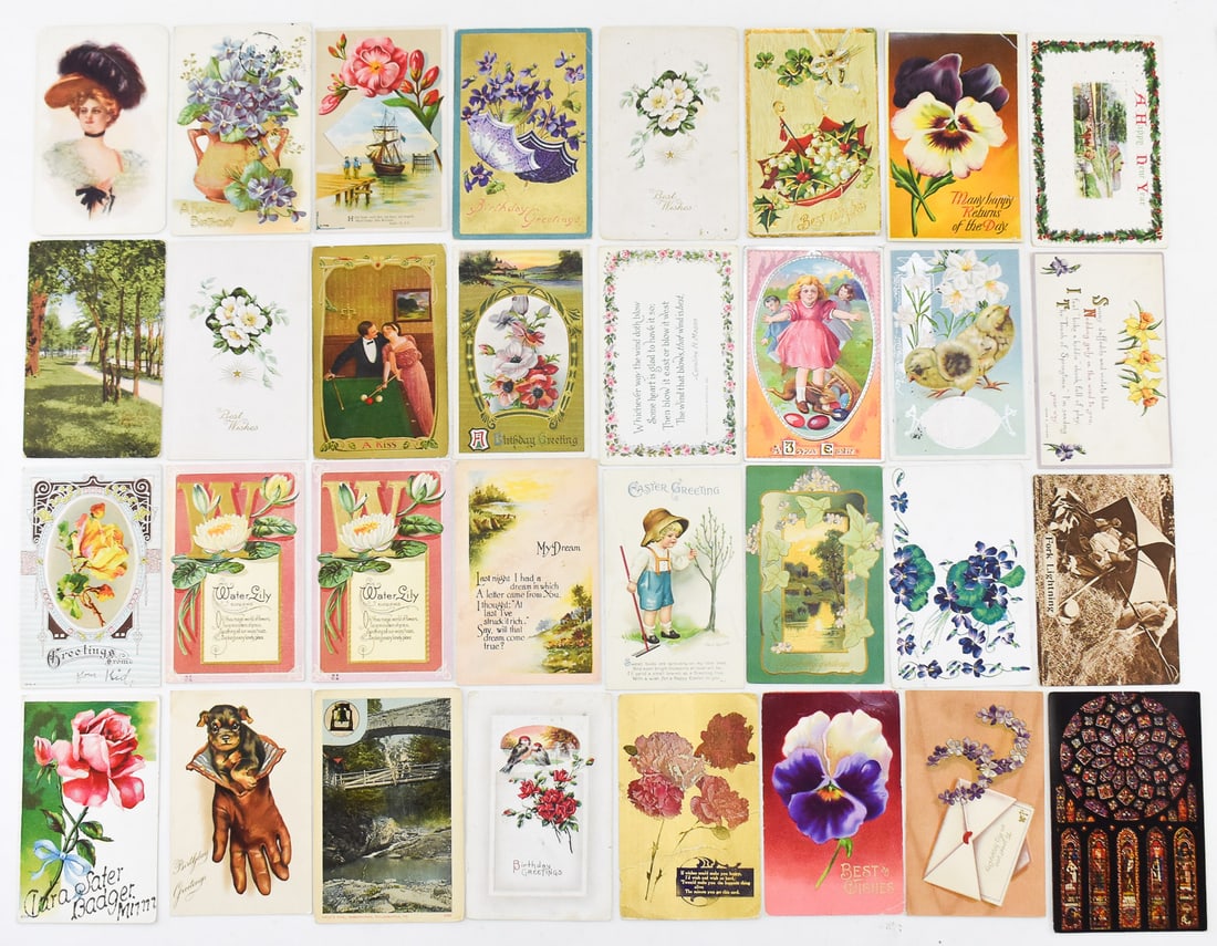 APPROXIMTELY 200 ANTIQUE POSTCARDS - 7