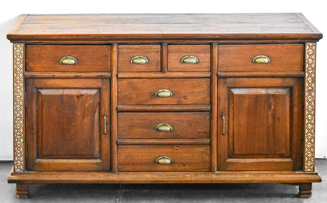 BUFFET WITH BRASS HARDWARE (1 of 3)