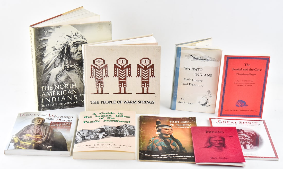 INDIGENOUS PEOPLES-RELATED BOOKS: "THE PEOPLE OF WARM SPRINGS" & MORE: This lot includes the following books related to Indigenous Peoples: Paula R. Fleming and Judith Luskey "The North American Indians" published by Dorset Press in 1988, Quill Point "The People of Warm
