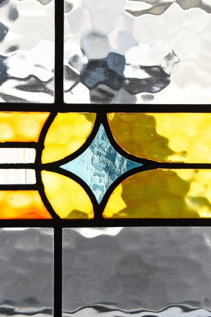 STAINED GLASS TRANSOM WINDOW PANEL - 2