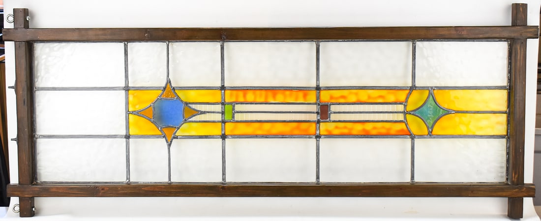 STAINED GLASS TRANSOM WINDOW PANEL - 4