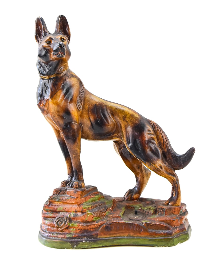 "RIN TIN TIN" PAINTED CHALKWARE STATUE (1 of 3)